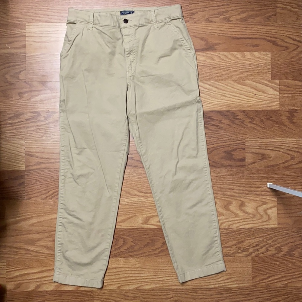 Abercrombie and Fitch Twill Khaki Uniform Trouser Pants